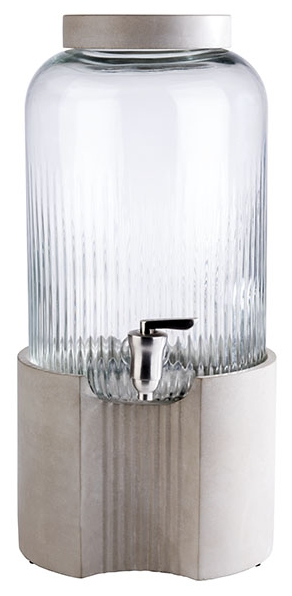 Getränkespender -ELEMENT- Ø 22 cm, H: 45 cm, 7 Liter , Grau