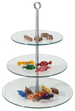 Glas-Etagere, 3-stufig