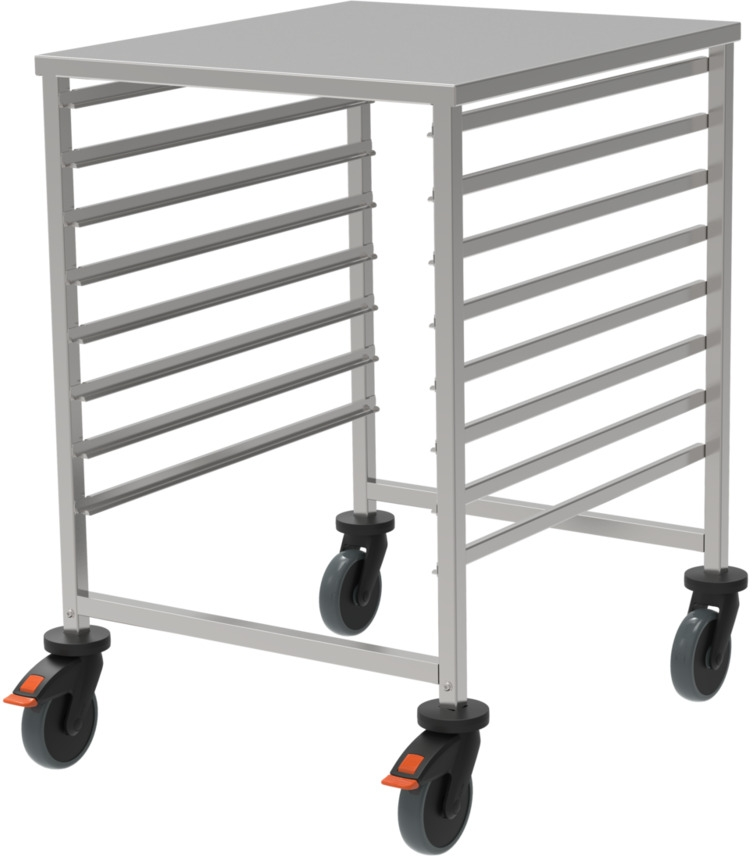 Rieber GN-Regalwagen 2/1 niedr.H=900-Abweiserr.