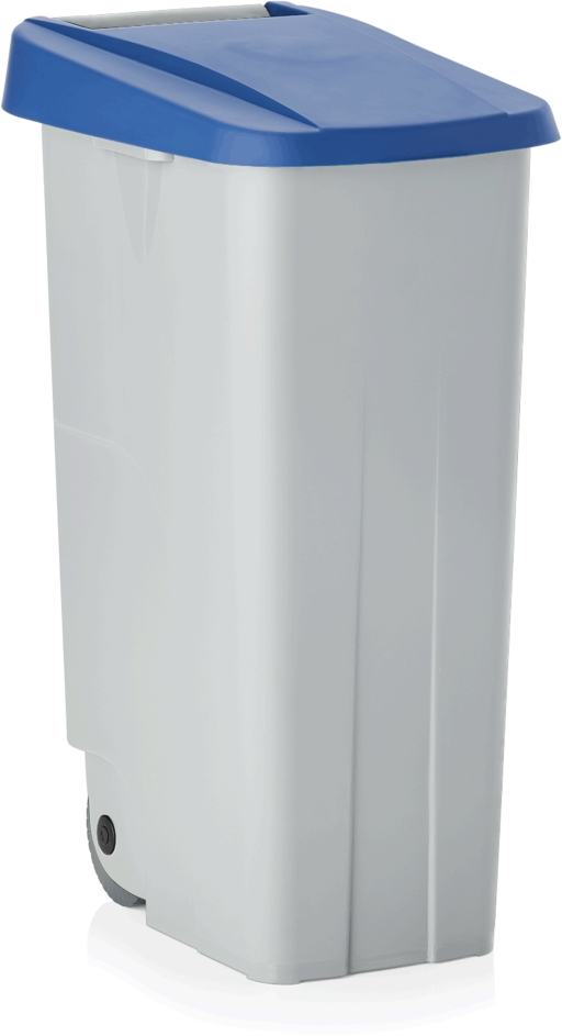 Abfallbehälter mit blauem Deckel, 110 ltr., 42 x 57 x 88 cm, Polypropylen