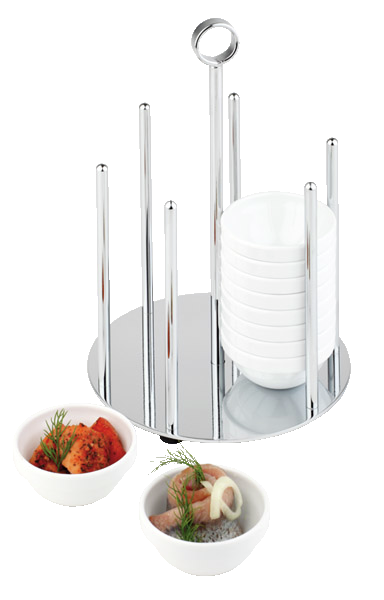 Schälchenspender -MEDIUM- Ø 17,5 cm, H: 25,5 cm , Weiß