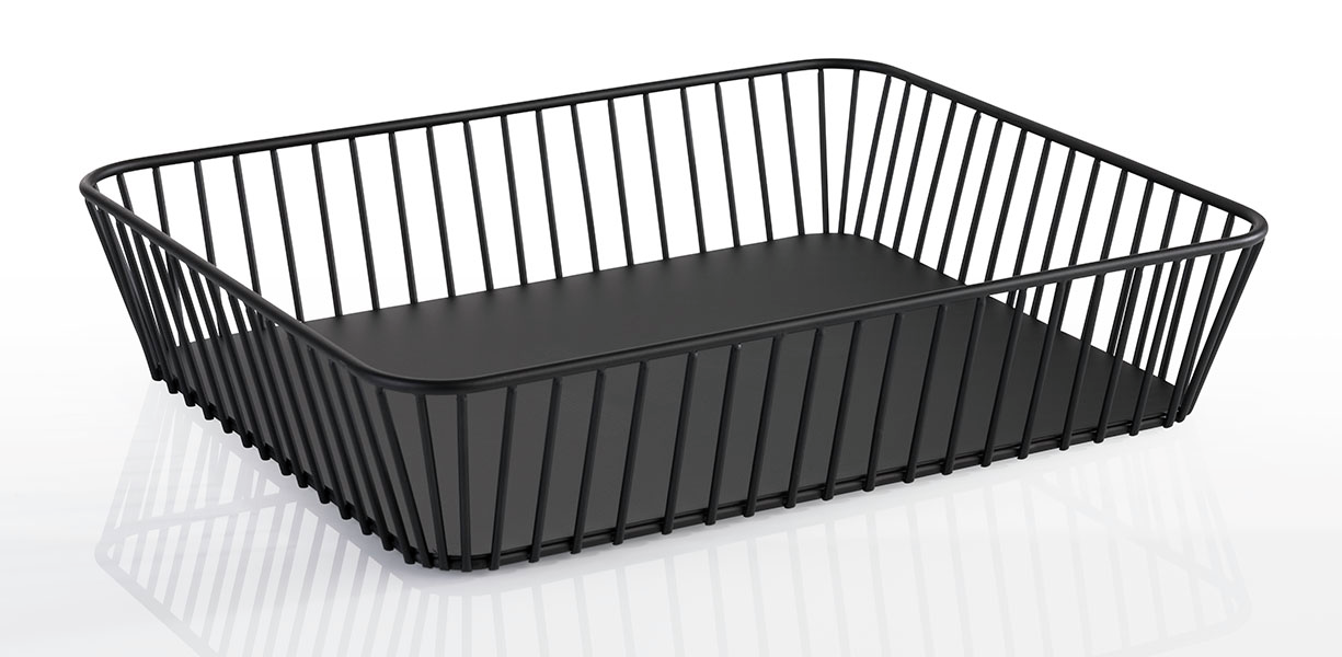 APS GN 1/2 Korb -URBAN- 32,5 x 26,5 cm, H: 7,5 cm , Schwarz