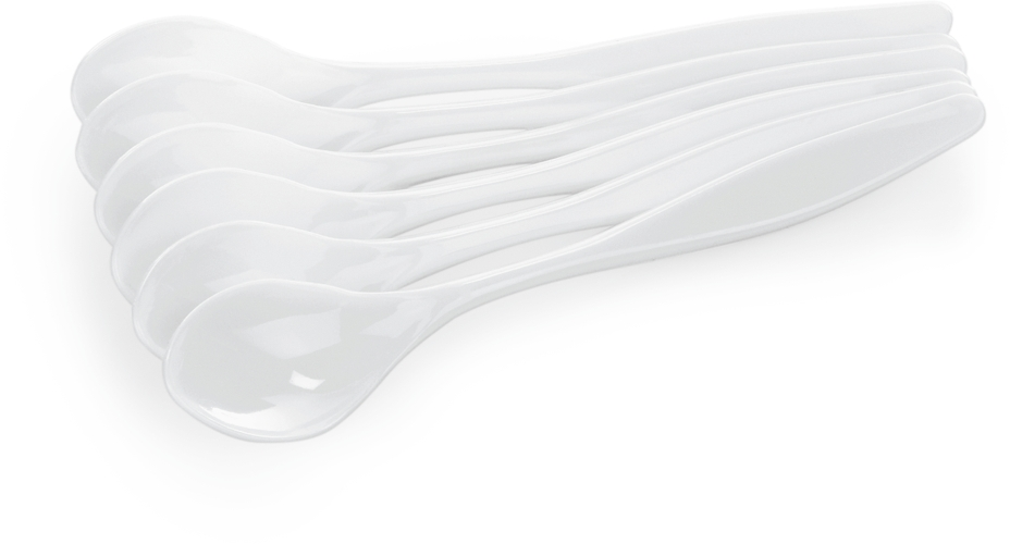 Eierlöffel Set, 6-teilig, 14,5 cm, Kunststoff