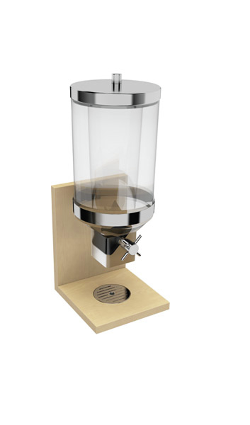 Cerealienspender -BRIDGE- 21 x 20 cm, H: 55,5 cm , Edelstahl