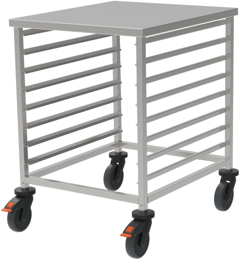 Rieber GN-Regalwagen 2/1 niedr. - Abweiserr.