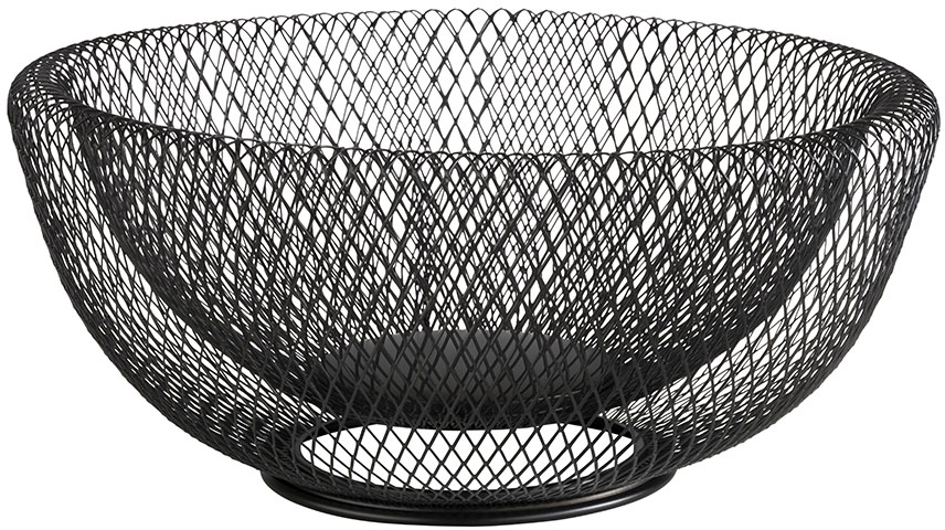 Brot- und Obstkorb -WIRE- Ø 31 cm, H: 14 cm , Schwarz