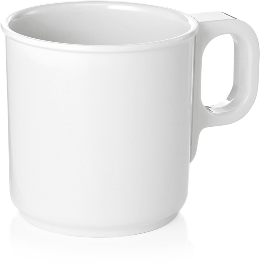 Becher, 0,25 ltr., weiß, Melamin
