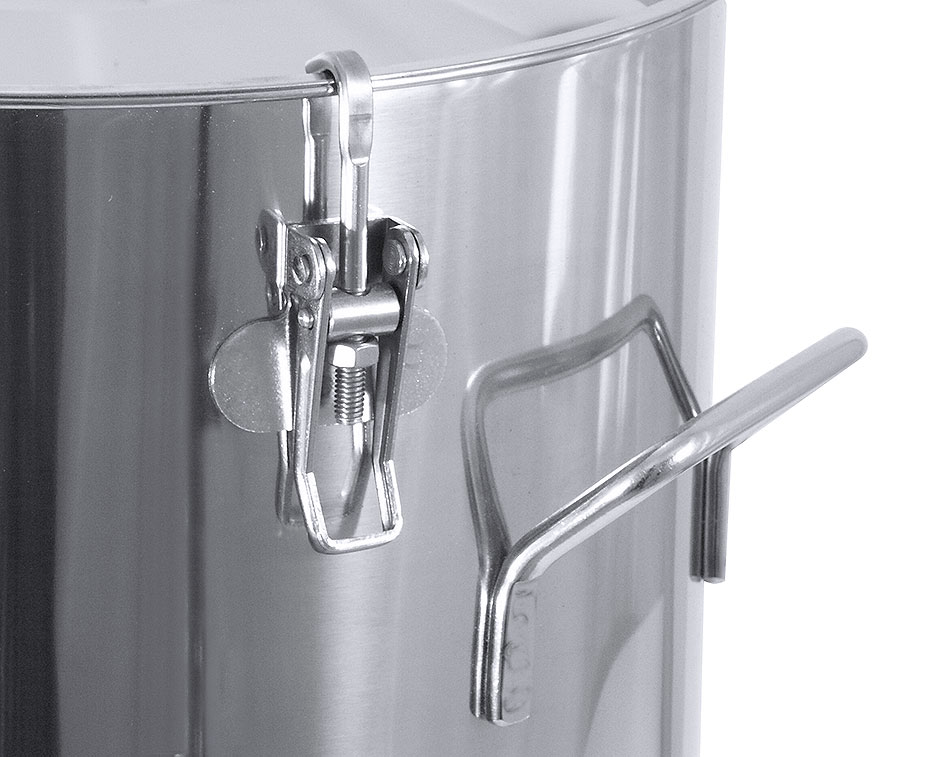 Behälter 3008 mit Deckel 100l mit drei Spannverschlüssen