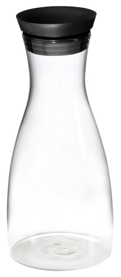 Glas-Karaffe Ø 9,5 cm, H: 29 cm , Schwarz