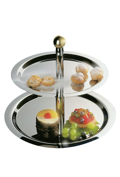 Etagère, 2-stufig -FINESSE- Ø 38/32 cm, H: 30 cm , Edelstahl