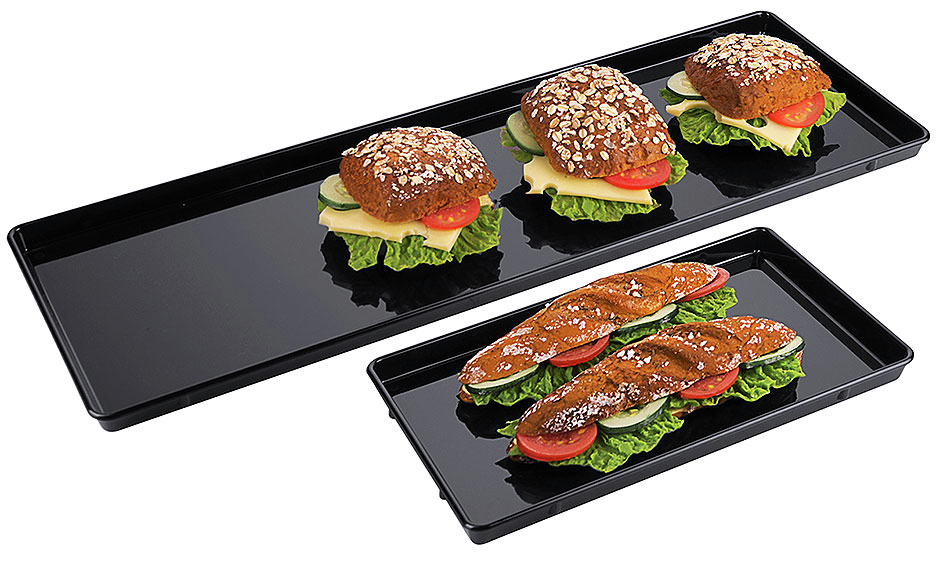 Auslageplatte, schwarz 35 cm