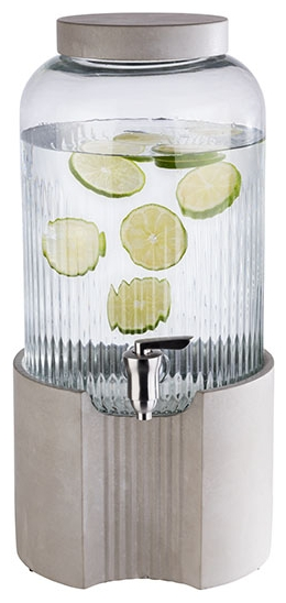 Getränkespender -ELEMENT- Ø 22 cm, H: 45 cm, 7 Liter , Grau