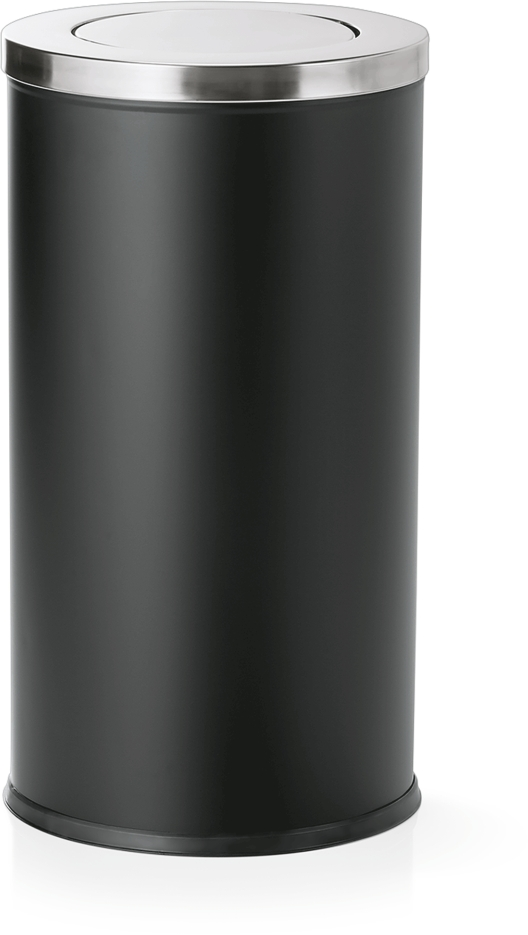 Abfalleimer mit Schwingdeckel, 80 ltr., Ø 37 cm, pulverbeschichteter Stahl