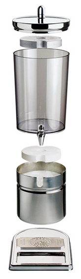 Saftdispenser -TOP FRESH- 23 x 35 cm, H: 52 cm , Edelstahl