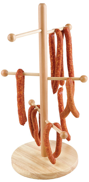 Brezel- oder Wurstständer Ø 28 cm, H: 50 cm, Fuß-Ø 22 cm, Braun