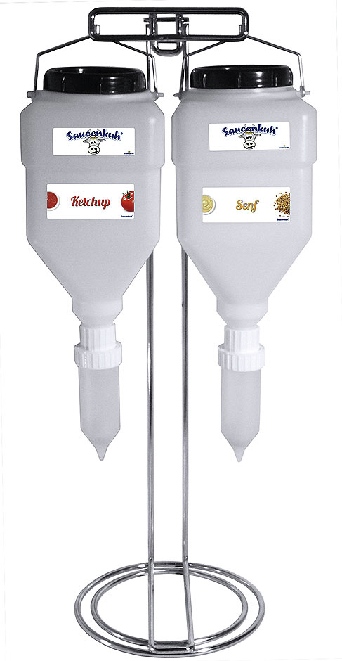 Komplettset 2 Saucenkühe DUO mit Ständer