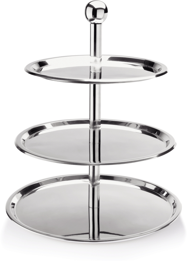 Etagère, 3-stufig, 46 cm, Chromnickelstahl