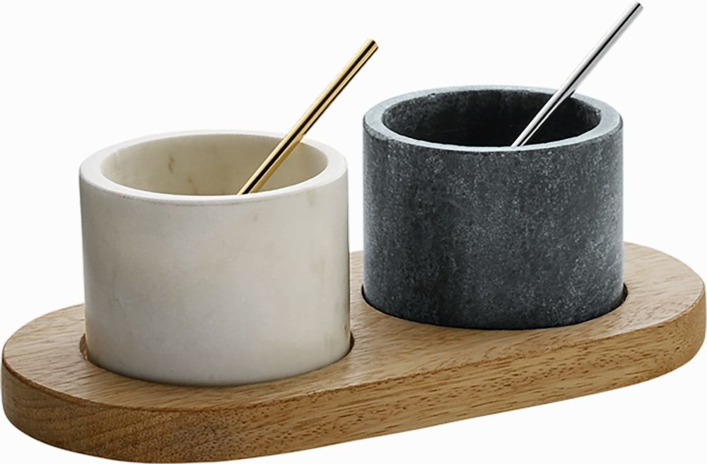 PLAYGROUND Menage Marmorschälchen mit Löffeln