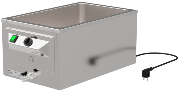 Rieber Tisch-Bain-Marie 1x1/1 m. Ablasshahn