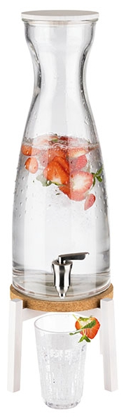 Getränkespender -FRESH WHITE- 23 x 23 cm, H: 56,5 cm , Weiß