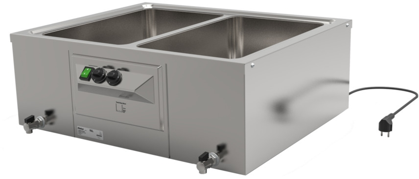 Rieber Tisch-Bain-Marie 2x1/1 m. Ablasshahn