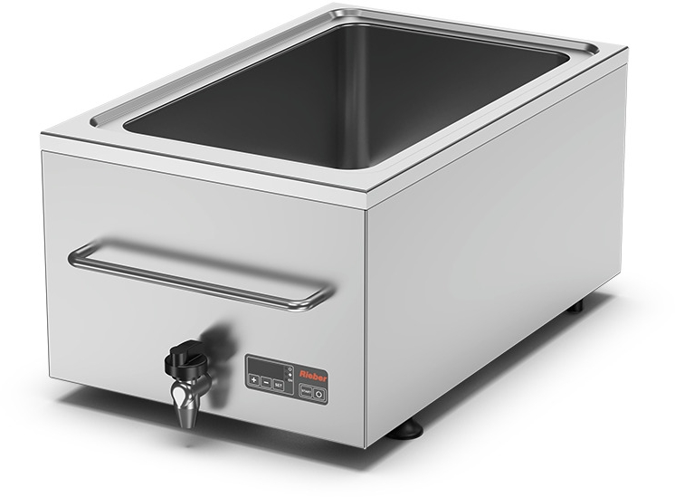 Rieber Tisch-Bain-Marie 1/1-SP m. Ablasshahn