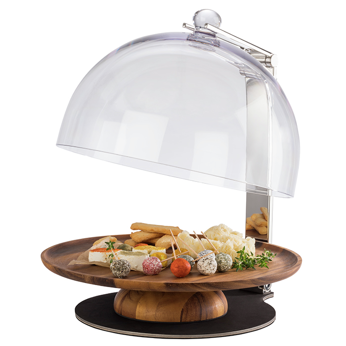 Haubenhalterung 35,5 x 30 cm, H: 39 cm Zinkdruckguss mit Antirutschfüßchen