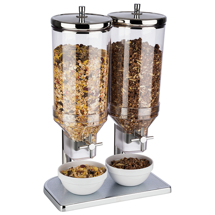 Cerealienspender -FRESH+EASY- 22 x 35 cm, H: 52 cm , Edelstahl